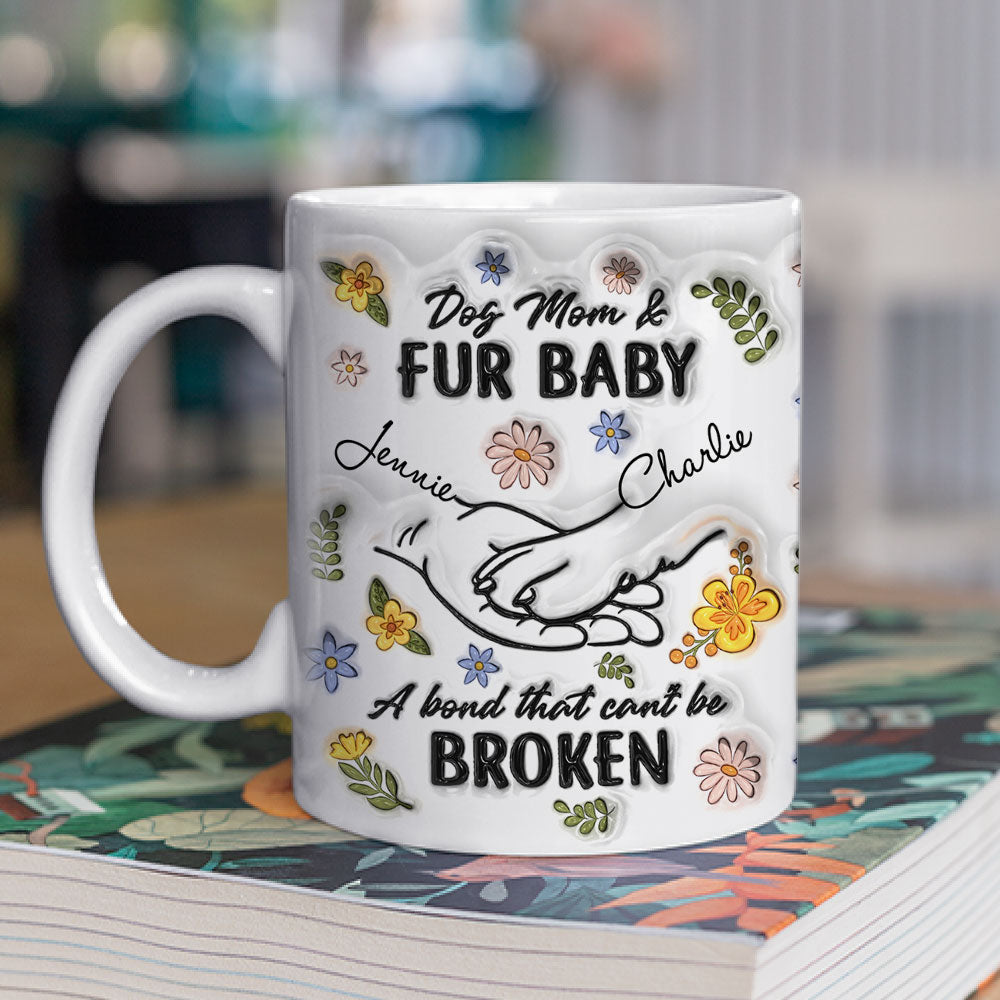 Custom Christmas & Birthday Keepsake Gift • Paw In Hand - Personalized 3D Inflated Effect Mug