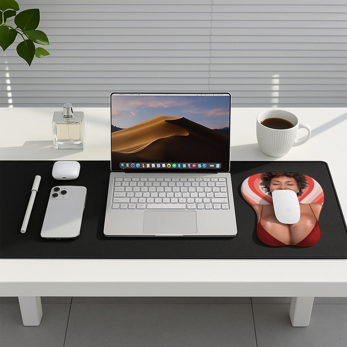 Funny Face Couple Coworker Troll - Personalized 3D Mouse Pad