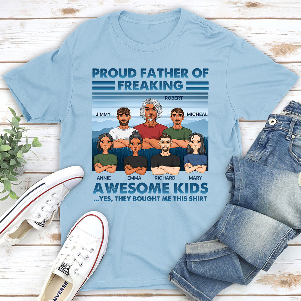 Custom Christmas & Birthday Gift for Dad, Grandpa • Proud Father - Personalized Shirt