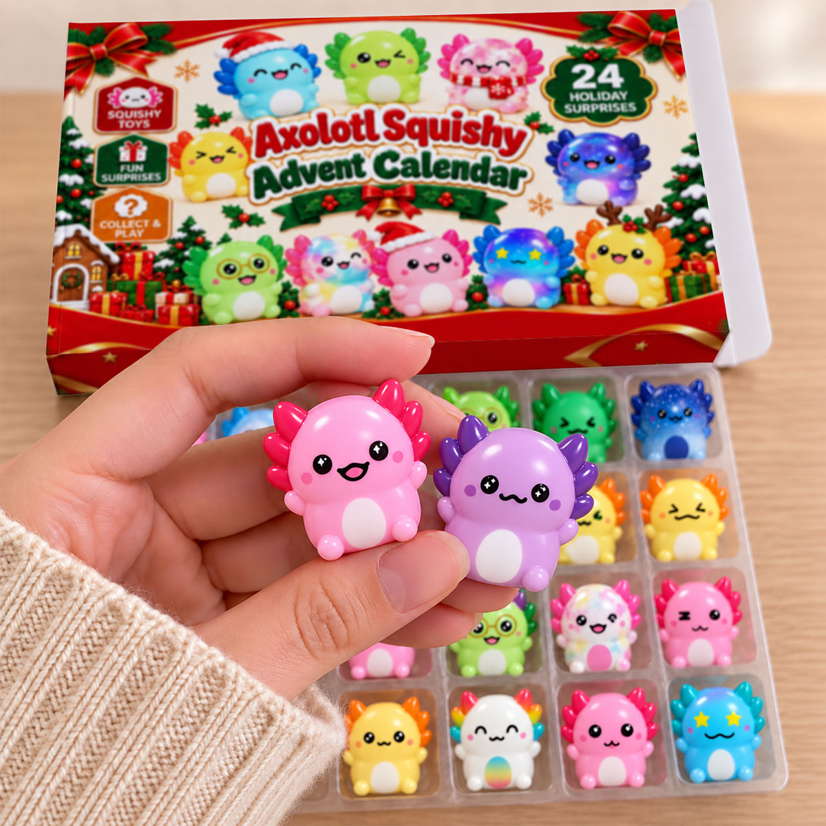 Axolotl Squishy Christmas Advent Calendar 2026, Christmas Gifts For Kids