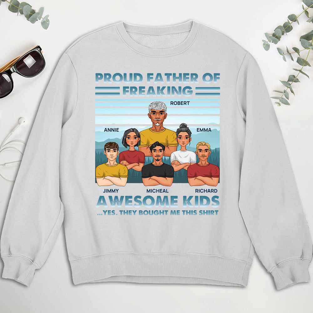 Custom Christmas & Birthday Gift for Dad, Grandpa • Proud Father - Personalized Shirt