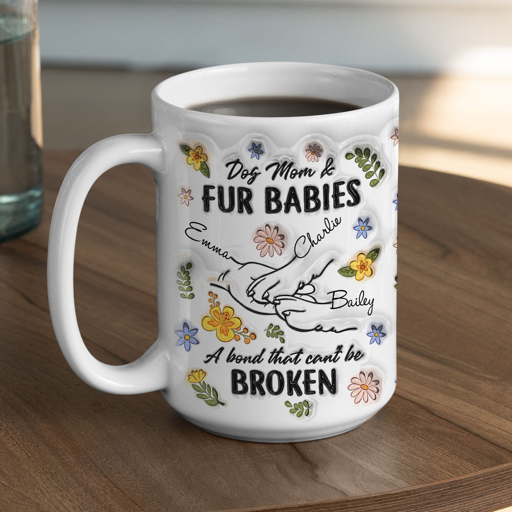 Custom Christmas & Birthday Keepsake Gift • Paw In Hand - Personalized 3D Inflated Effect Mug