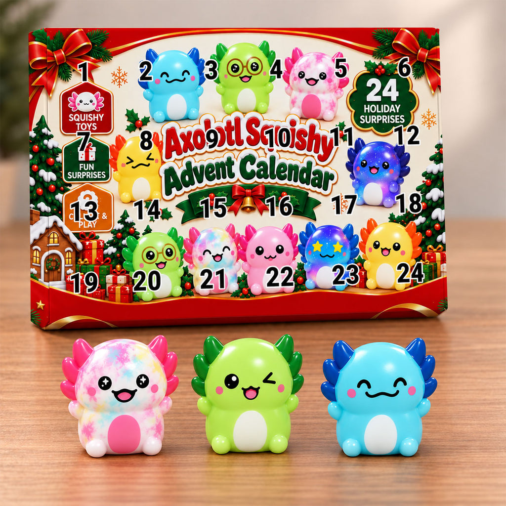 Axolotl Squishy Christmas Advent Calendar 2026, Christmas Gifts For Kids