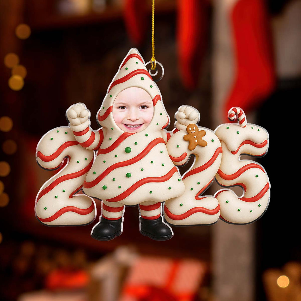Custom Photo Family First Christmas Ornament • Little Surprise 2025 - Personalized Acrylic Ornament