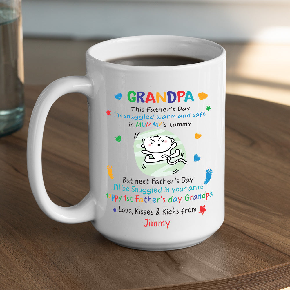 Custom First Father's Day, Christmas Gift for New Dad • First Father's Day - Personalized Coffee Mug
