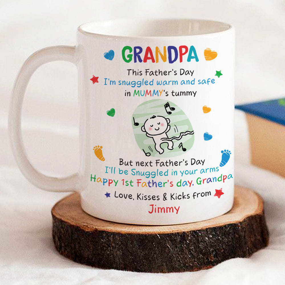 Custom First Father's Day, Christmas Gift for New Dad • First Father's Day - Personalized Coffee Mug