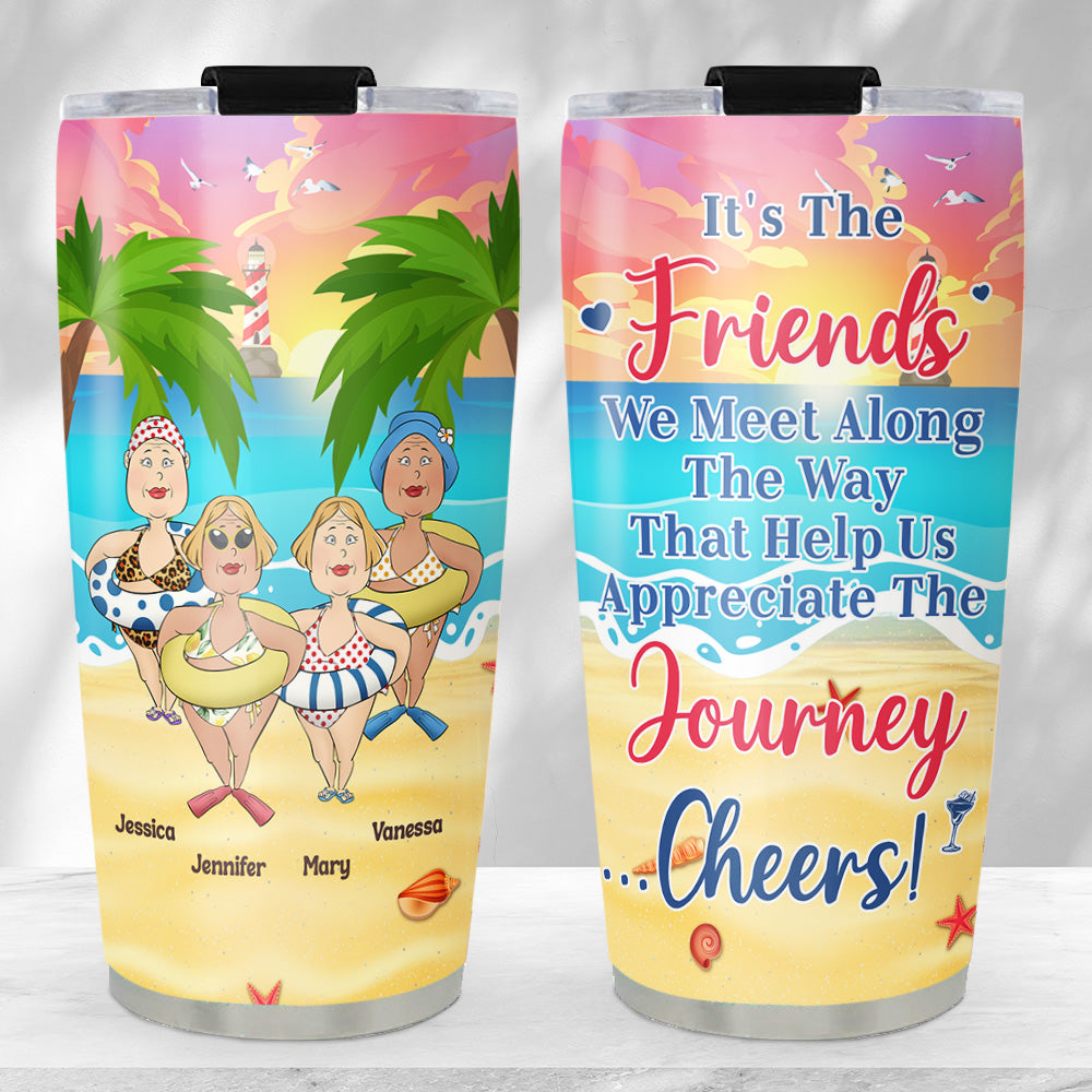 Custom Christmas Birthday Gifts For Best Friend • The Sisters We Choose For Ourselves - Personalized Tumbler