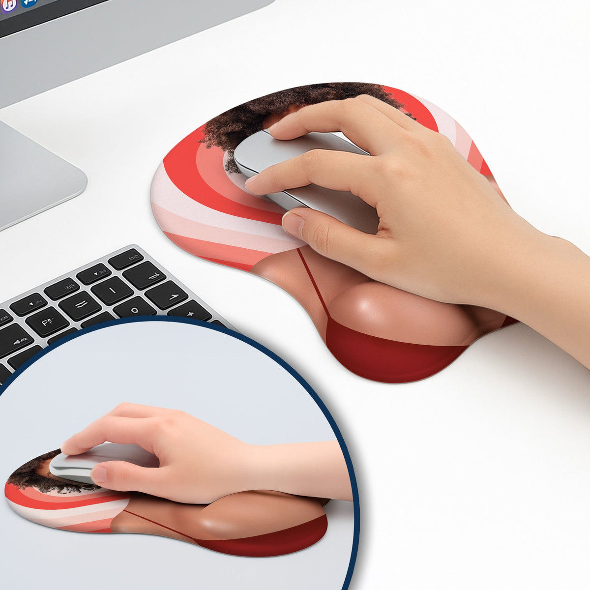 Funny Face Couple Coworker Troll - Personalized 3D Mouse Pad