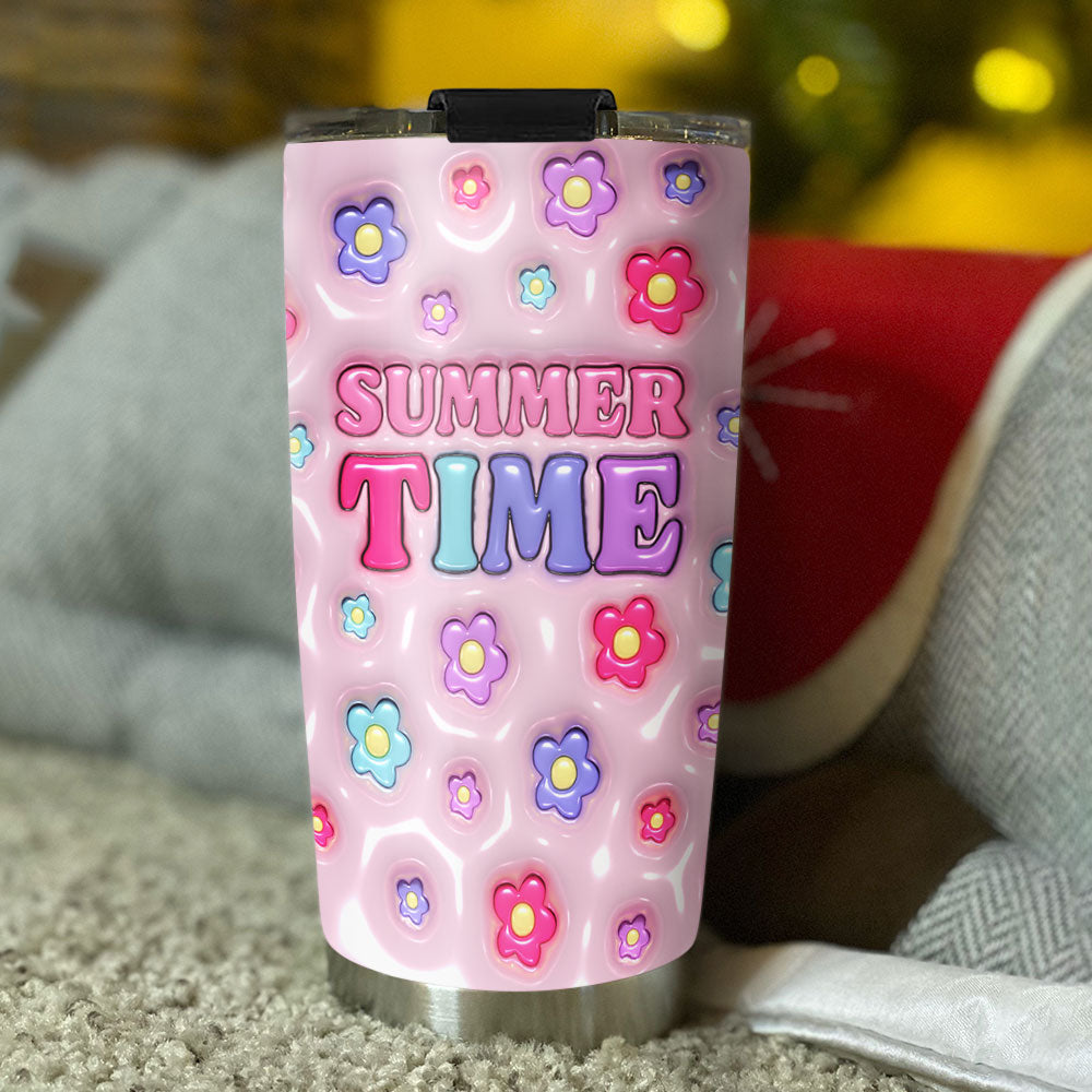 Custom Christmas Birthday Gifts For Best Friend • Summer Time - Personalized Tumbler