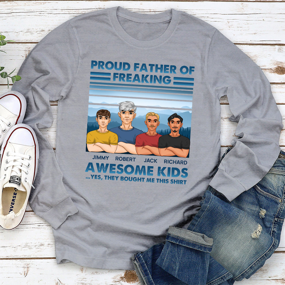 Custom Christmas & Birthday Gift for Dad, Grandpa • Proud Father - Personalized Shirt