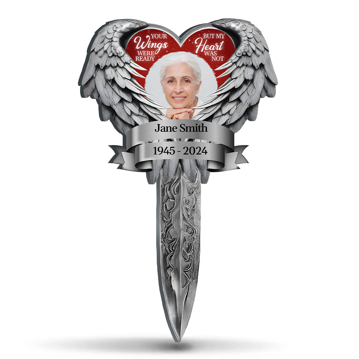 Your Wings Were Ready - Personalized Acrylic Garden Stake