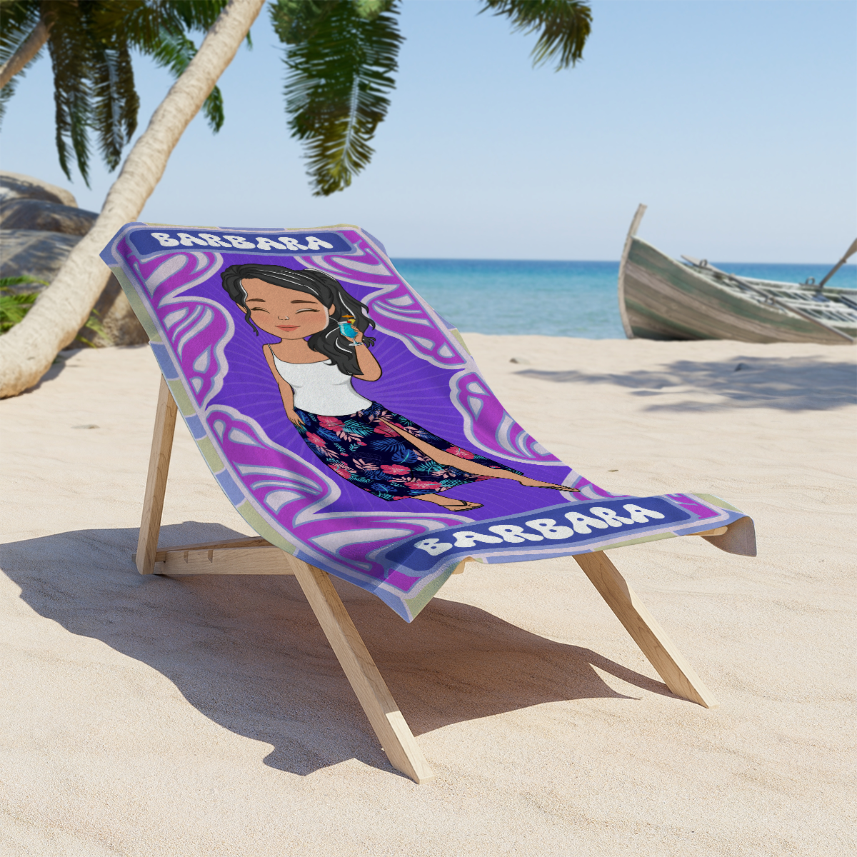 Beach Girl - Personalized Beach Towel