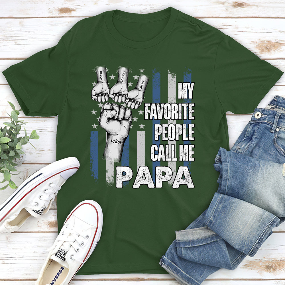 Custom Christmas & Birthday Gift for Dad, Grandpa • Favorite People - Personalized Shirt