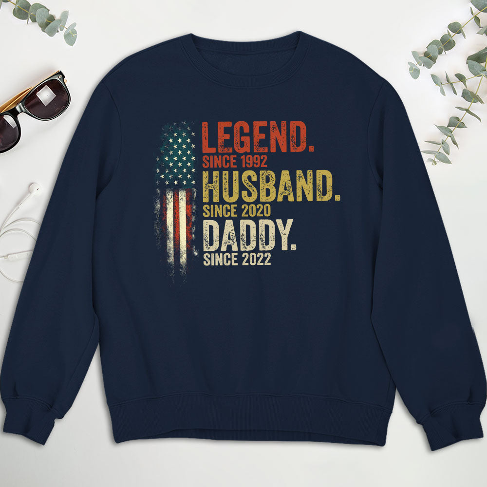 Custom Christmas & Birthday Gift for Dad, Grandpa • Daddy Is A Legend Version 2 - Personalized Shirt