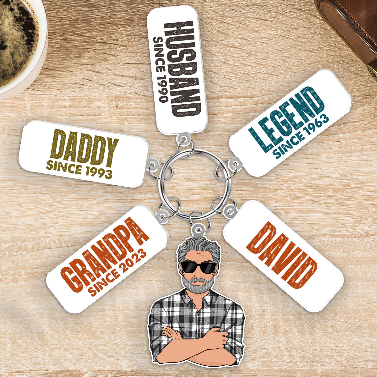 Legend Daddy Grandpa - Personalized Acrylic Tag Keychain