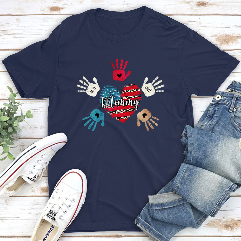 Custom Christmas & Birthday Gift for Grandma • Heart And Hands - Personalized Unisex T-shirt