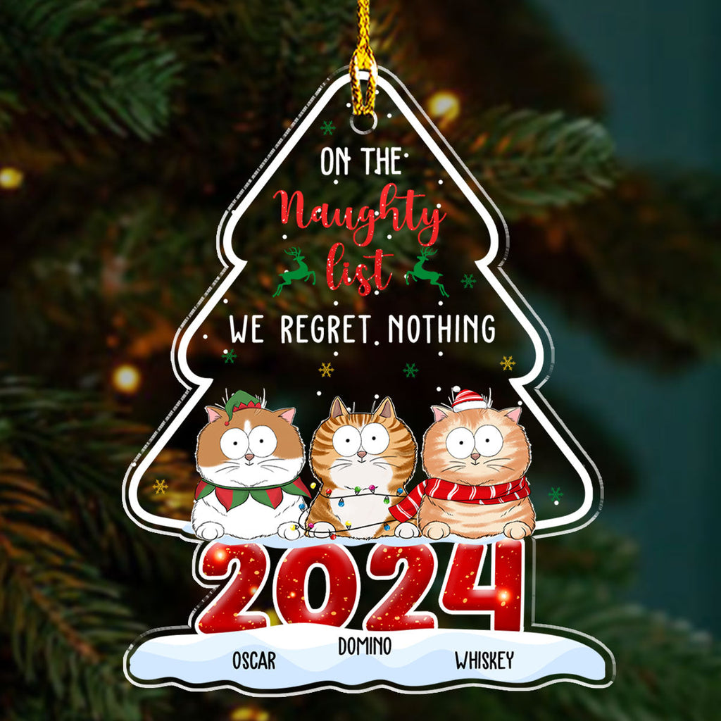 Custom Keepsake Christmas Ornament •  On The Naughty List - Personalized Acrylic Ornament