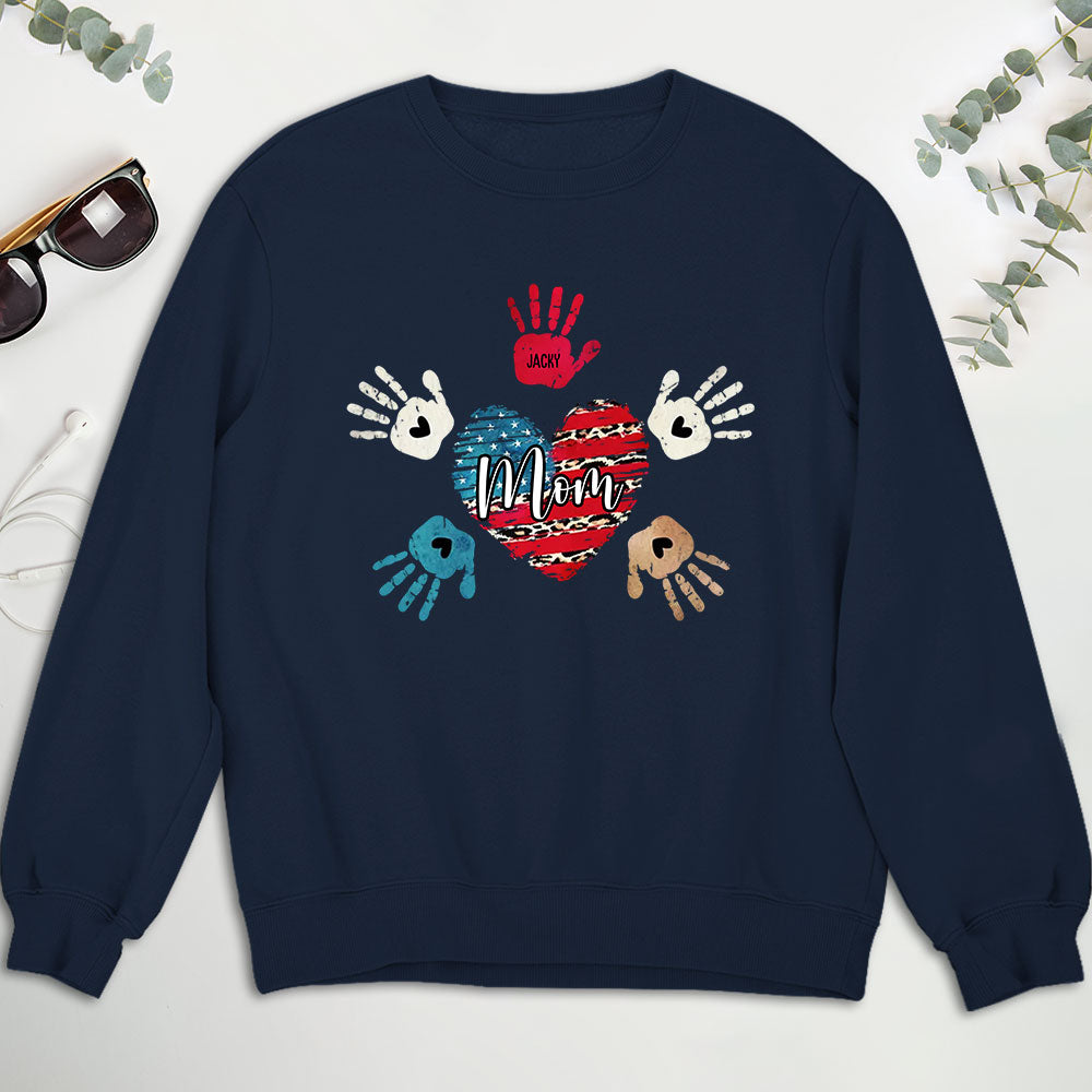 Custom Christmas & Birthday Gift for Grandma • Heart And Hands - Personalized Sweatshirt