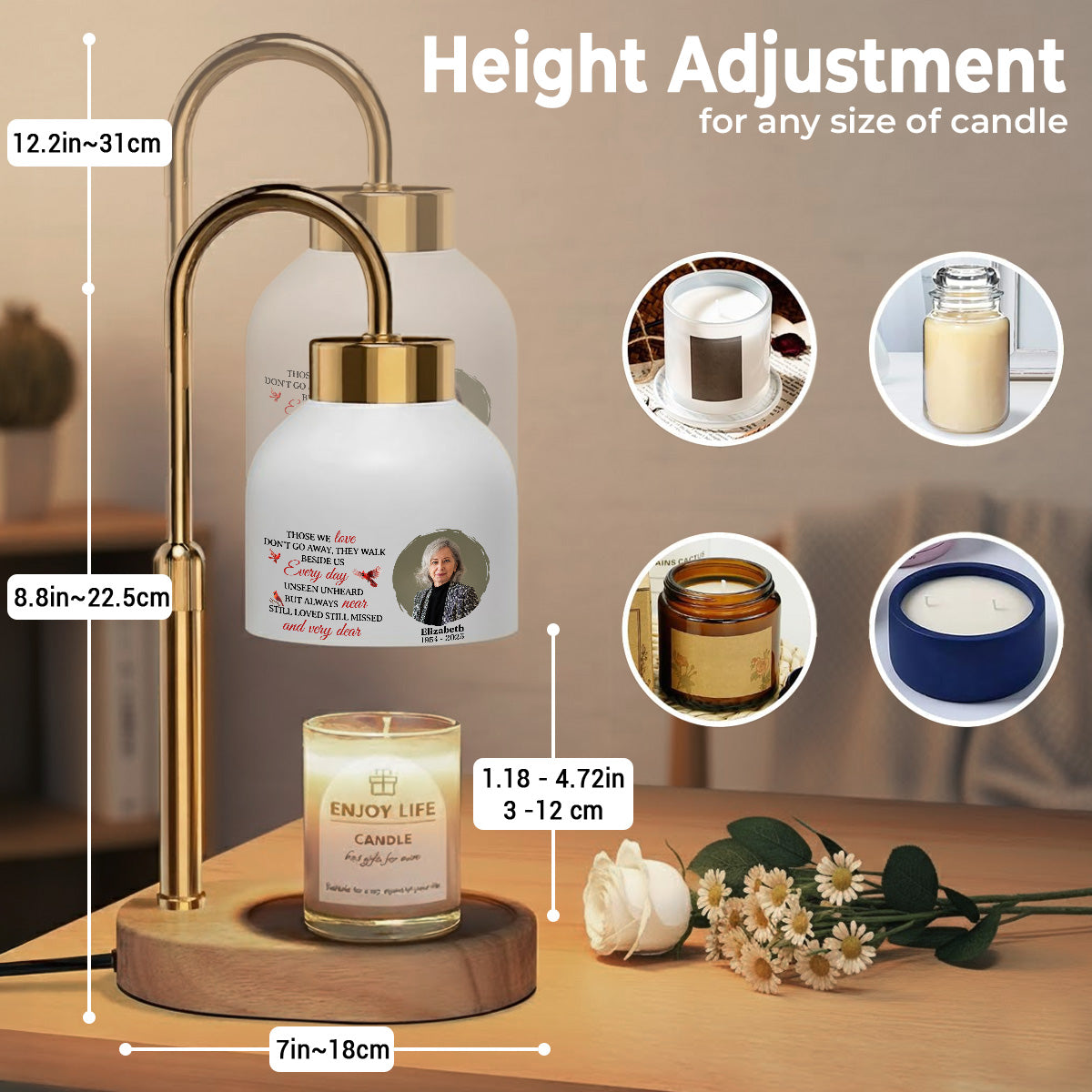 Walk Beside Us - Personalized Candle Warmer Lamp