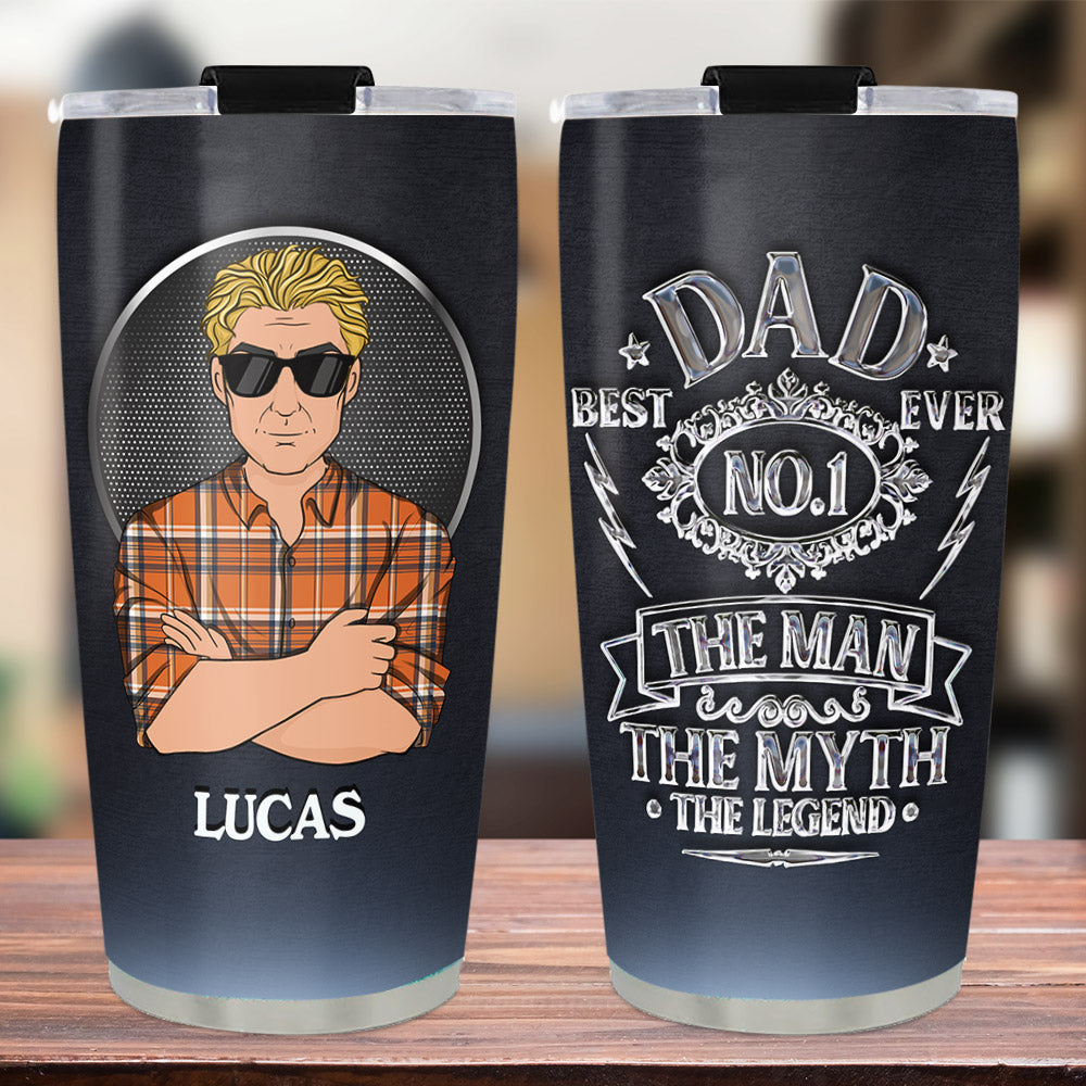 Custom Christmas Birthday Gifts For Dad • NO.1 Dad - Personalized Tumbler