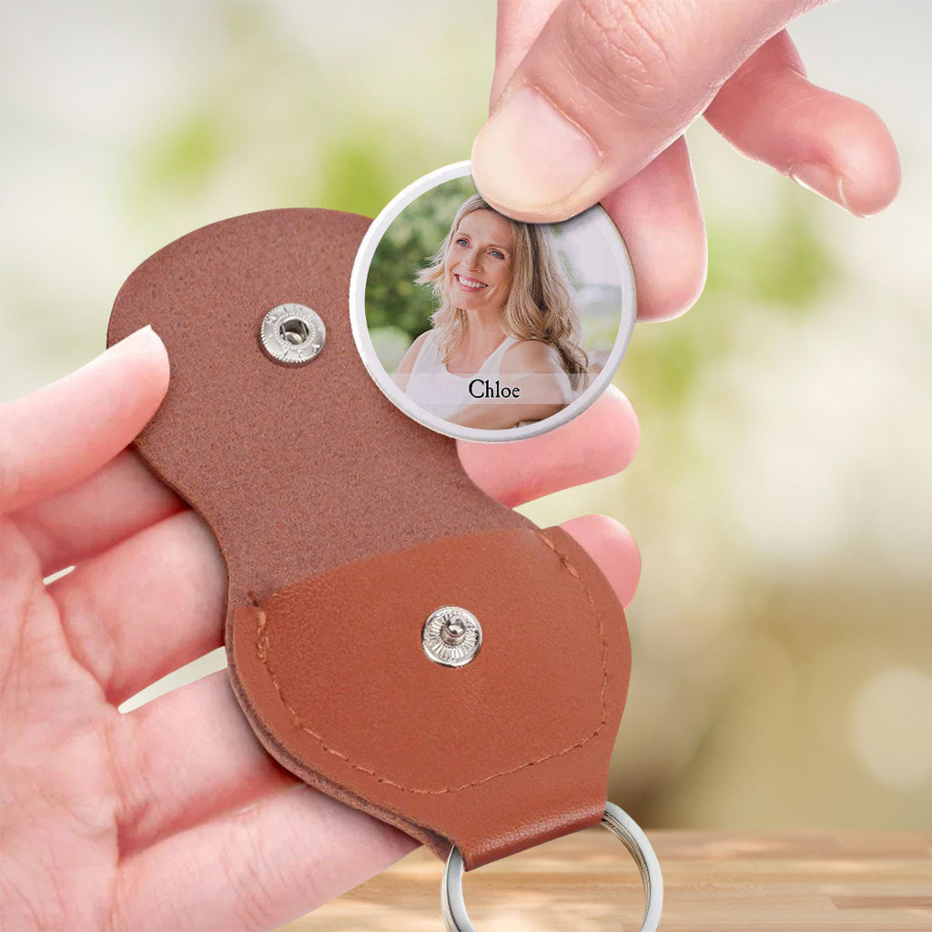 Custom Photo Memorial Coin Keychain, Sympathy Keepsake • Hearts And Minds - Personalized Pocket Hug
