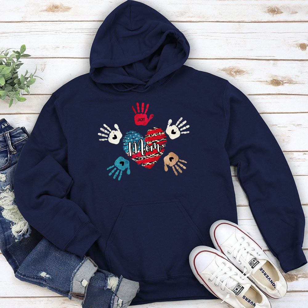Custom Christmas & Birthday Gift for Grandma • Heart And Hands - Personalized Hoodie