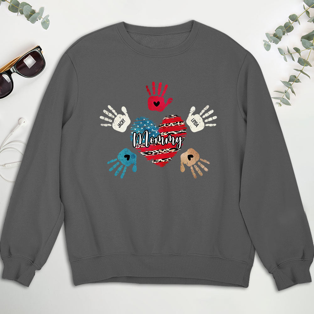 Custom Christmas & Birthday Gift for Grandma • Heart And Hands - Personalized Sweatshirt