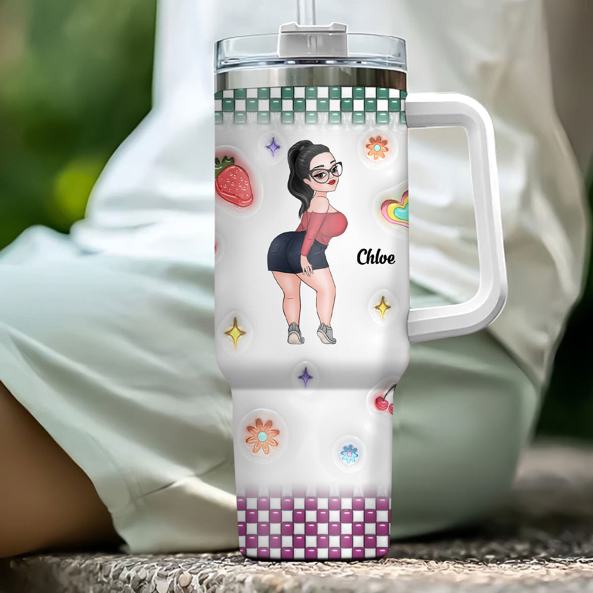 In Happy Girl Era - Personalized 3D Inflated Effect Printed 40 Oz Tumbler