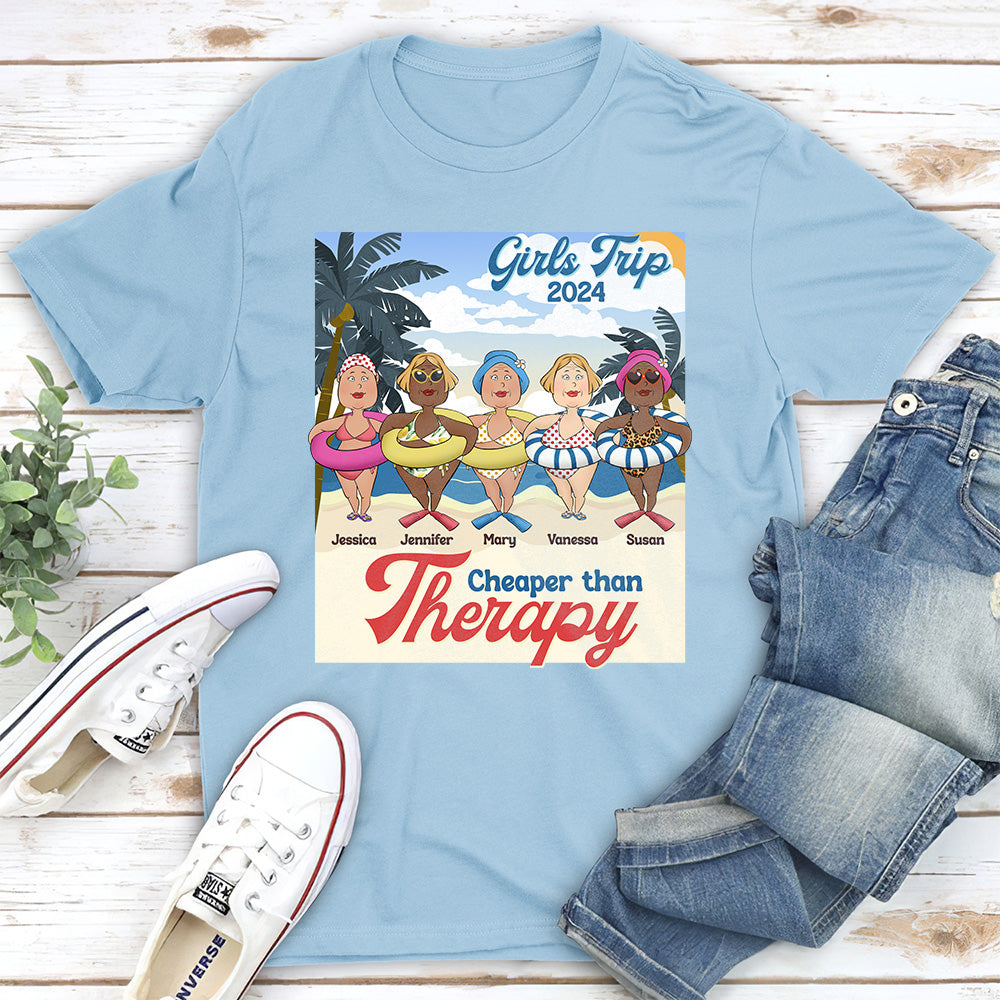Custom Christmas & Birthday Keepsake Gift • Cheaper Than Therapy - Personalized Unisex T-shirt