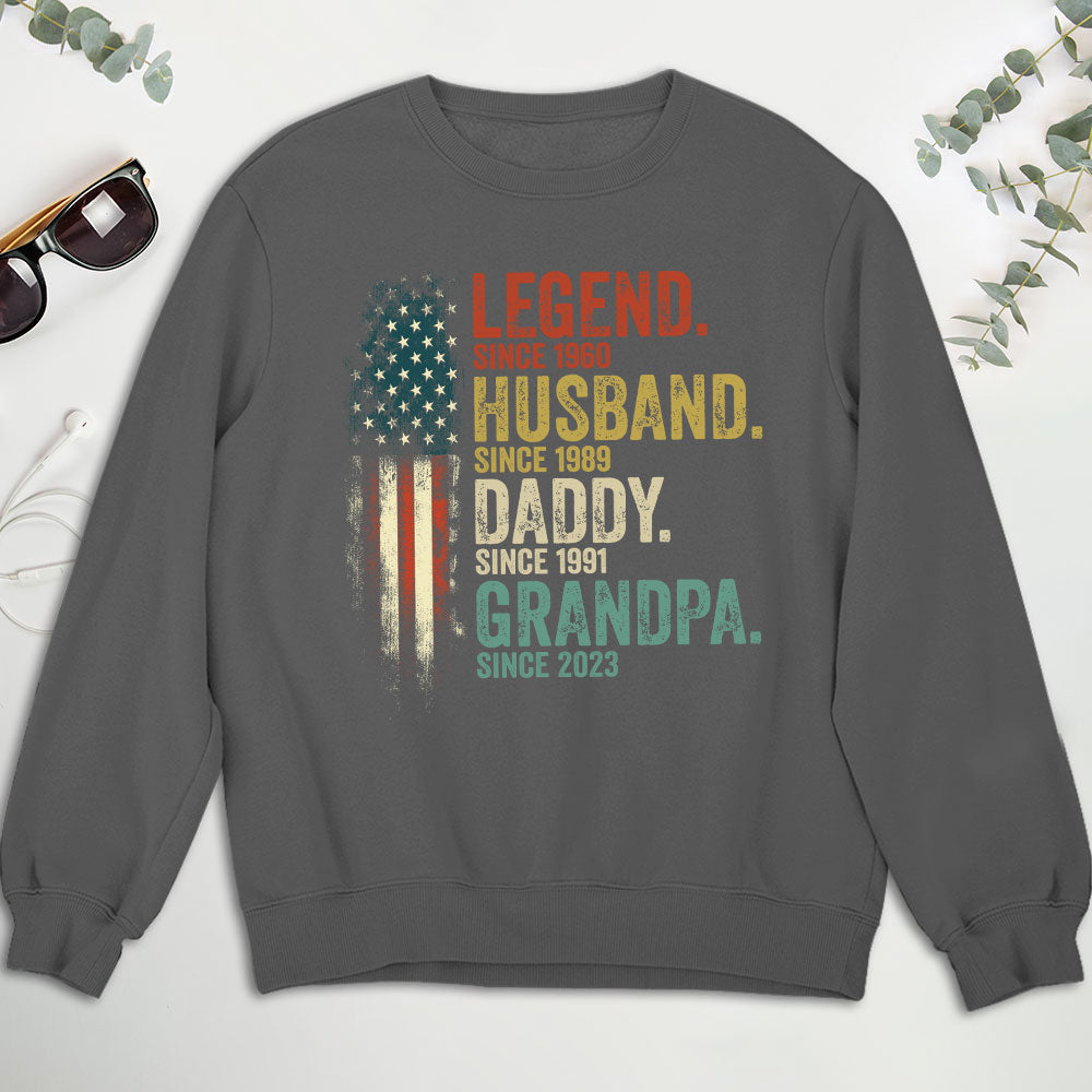 Custom Christmas & Birthday Gift for Dad, Grandpa • Daddy Is A Legend Version 2 - Personalized Shirt