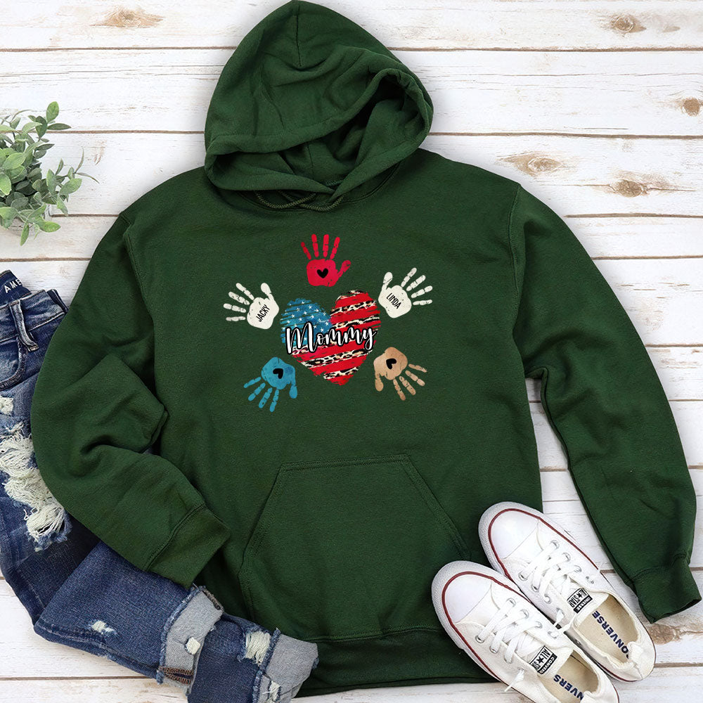Custom Christmas & Birthday Gift for Grandma • Heart And Hands - Personalized Hoodie