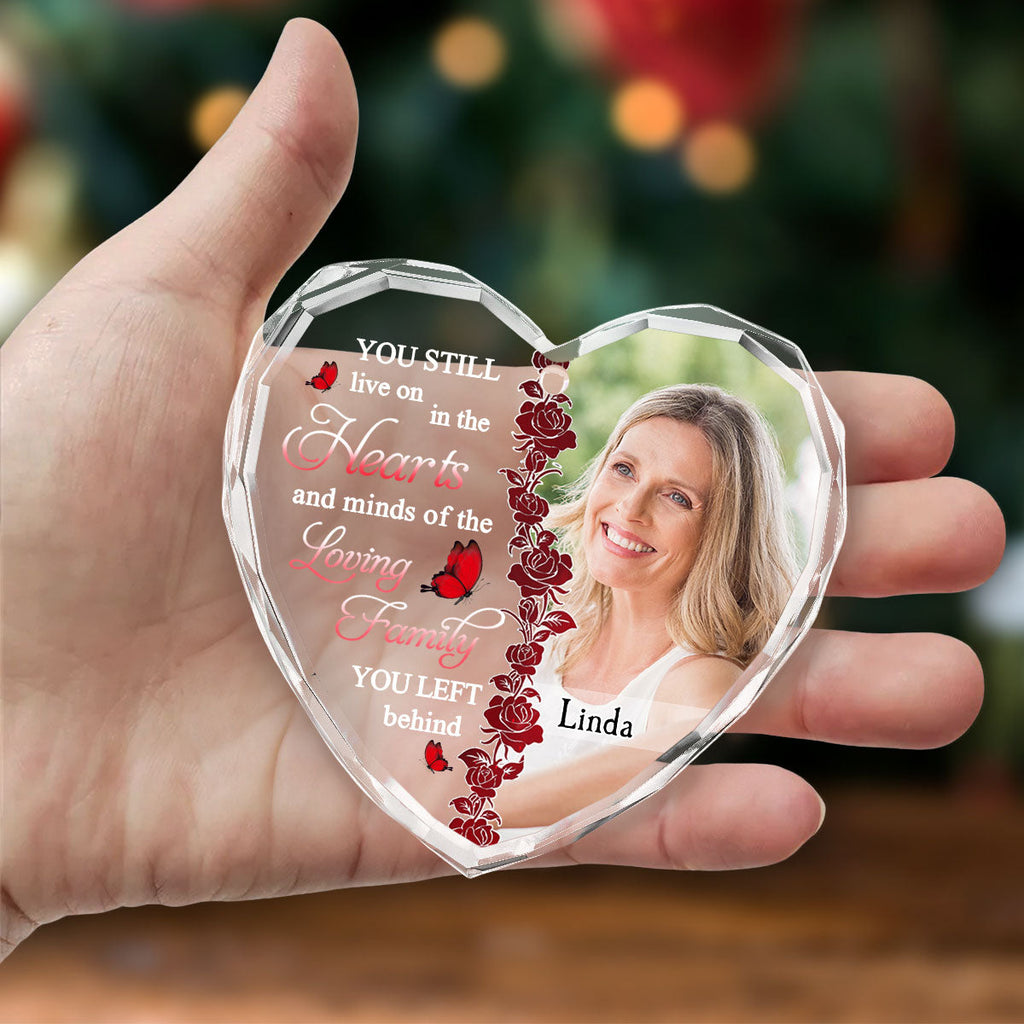 Custom Photo Memorial Christmas Ornament, Sympathy Keepsake • Missing You - Personalized Glass Ornament