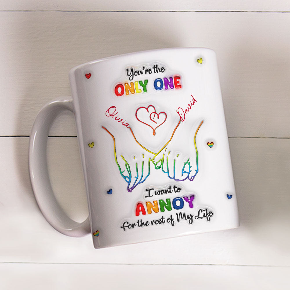 Custom Anniversary Keepsake Gifts For Couple • I Met You I Loved You - Personalized 3D Inflated Effect Mug