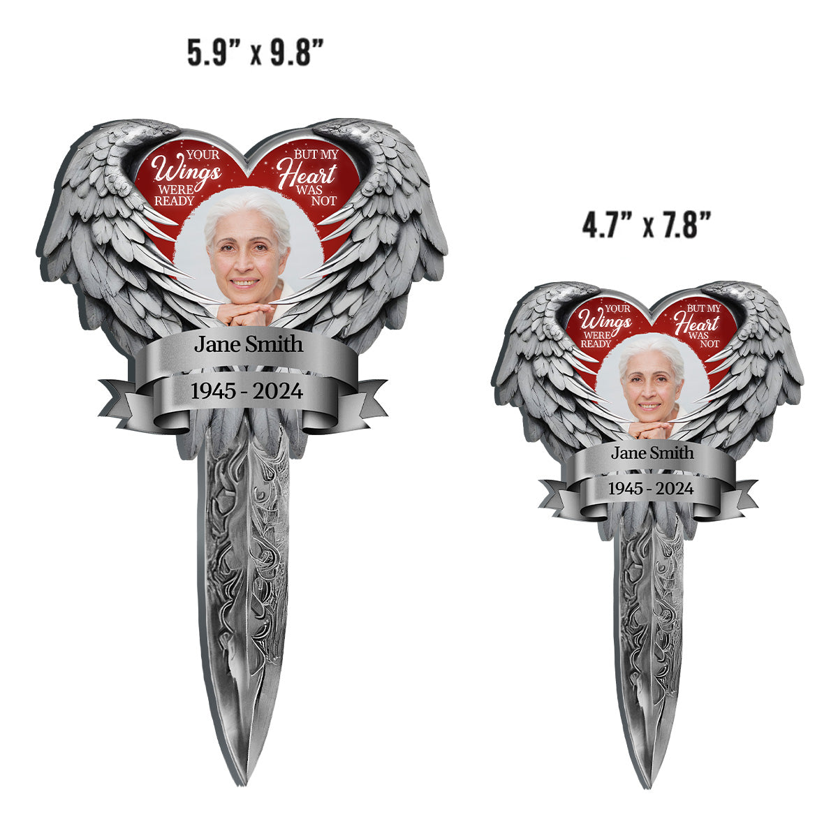 Your Wings Were Ready - Personalized Acrylic Garden Stake