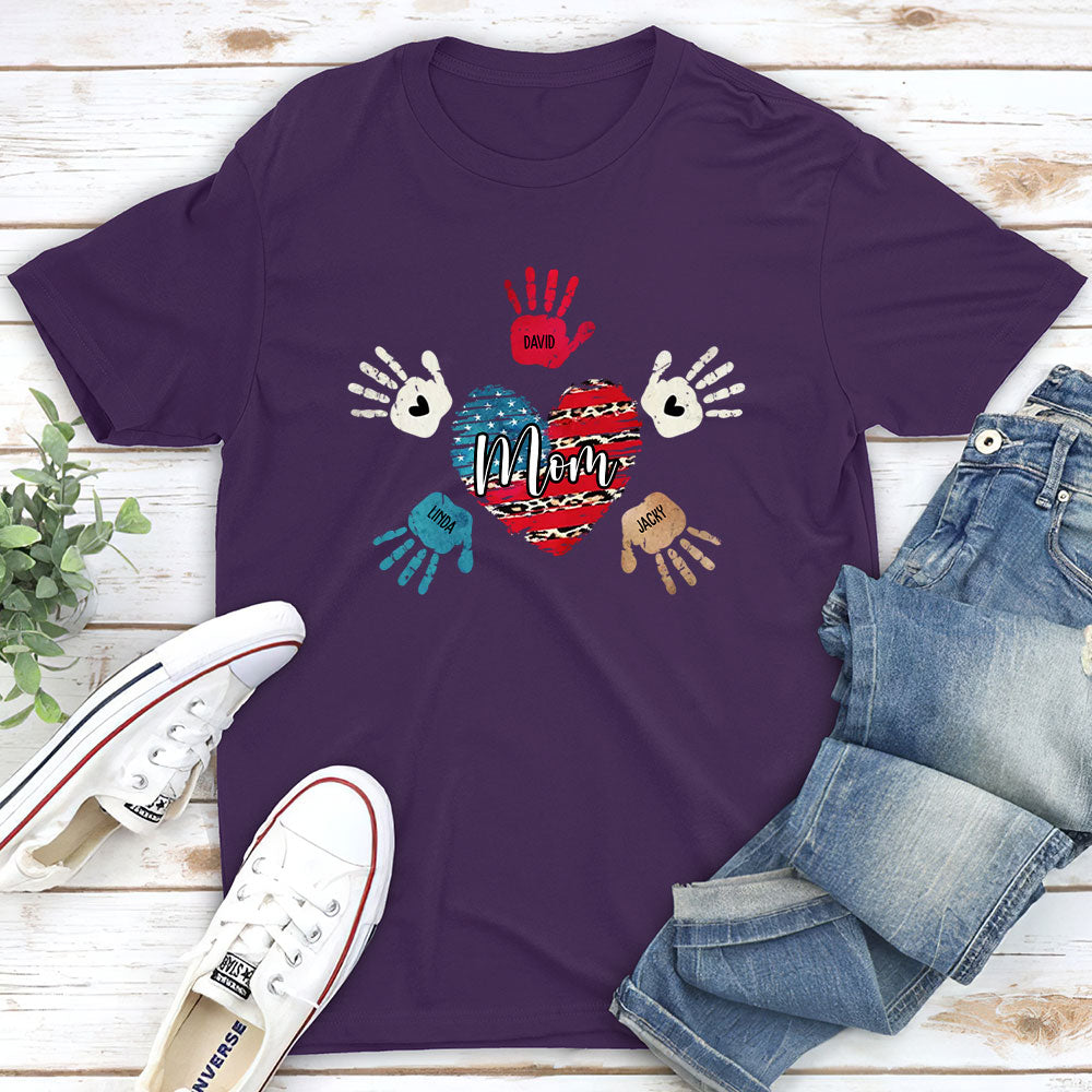 Custom Christmas & Birthday Gift for Grandma • Heart And Hands - Personalized Unisex T-shirt