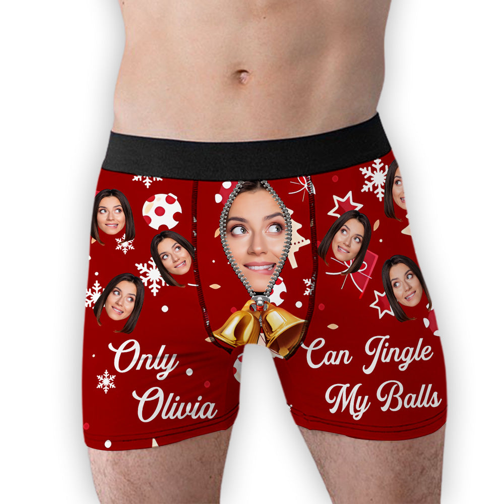 Her Balls - Personalized Photo Men's Boxer Briefs