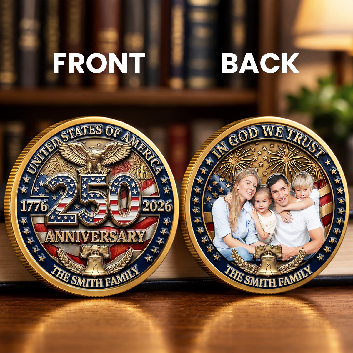 United States Of America 250th Anniversary - Personalized Commemorative Keepsake Coin