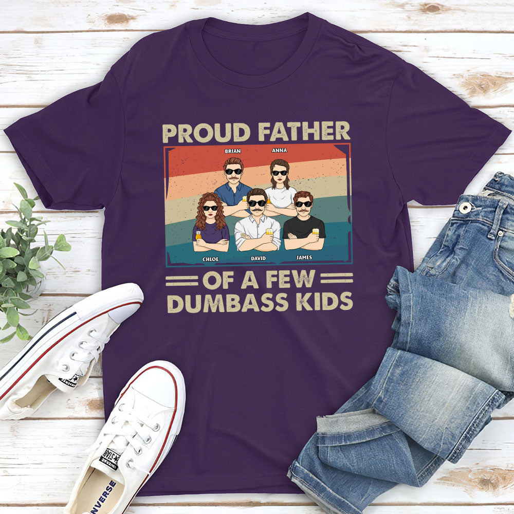 Custom Christmas & Birthday Gift for Dad, Grandpa • Proud Father Of A Few - Personalized Unisex T-shirt