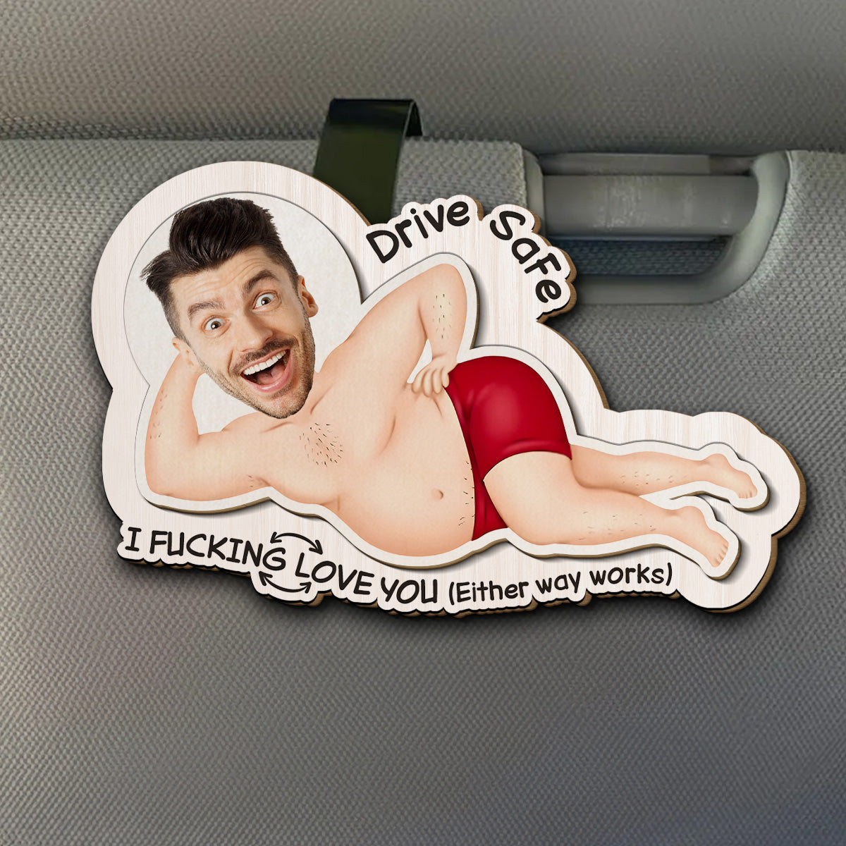Drive Safe My Husband Wife - Personalized Car Visor Clip