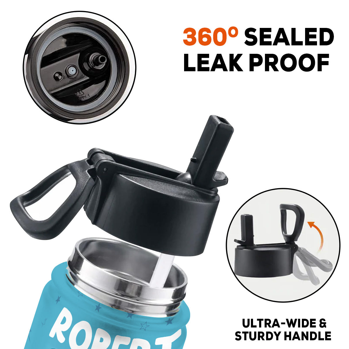 Back To School - Personalized Kids Water Bottle
