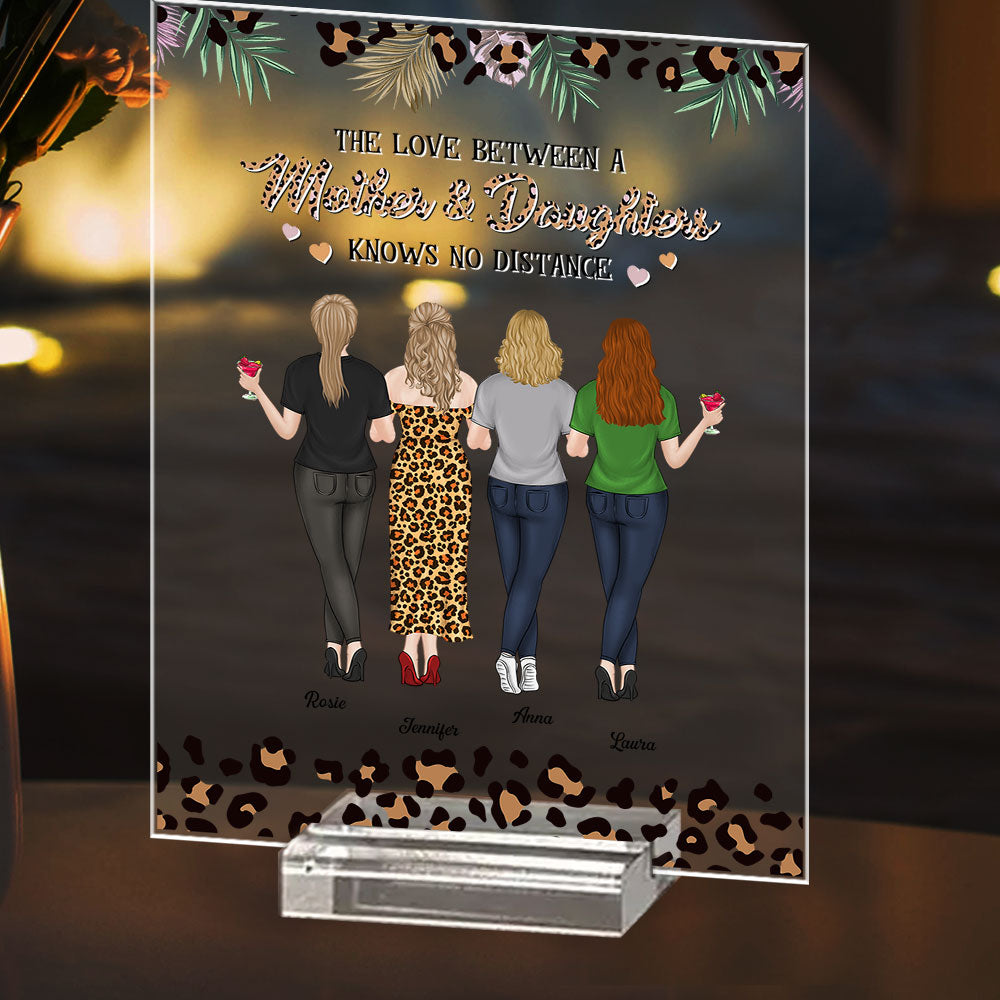 Custom Decor for Mom, Special Gift for Mother • Mother And Daughter - Personalized Acrylic Plaque With Base