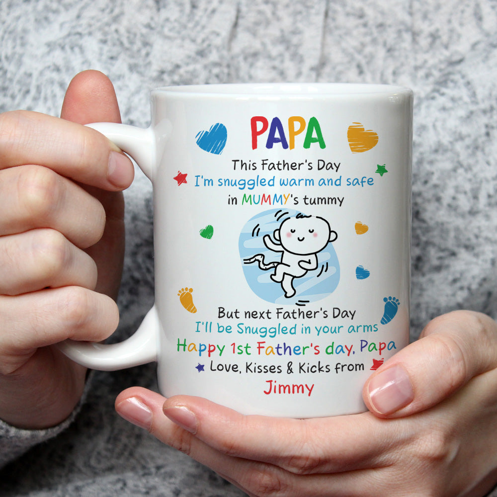 Custom First Father's Day, Christmas Gift for New Dad • First Father's Day - Personalized Coffee Mug