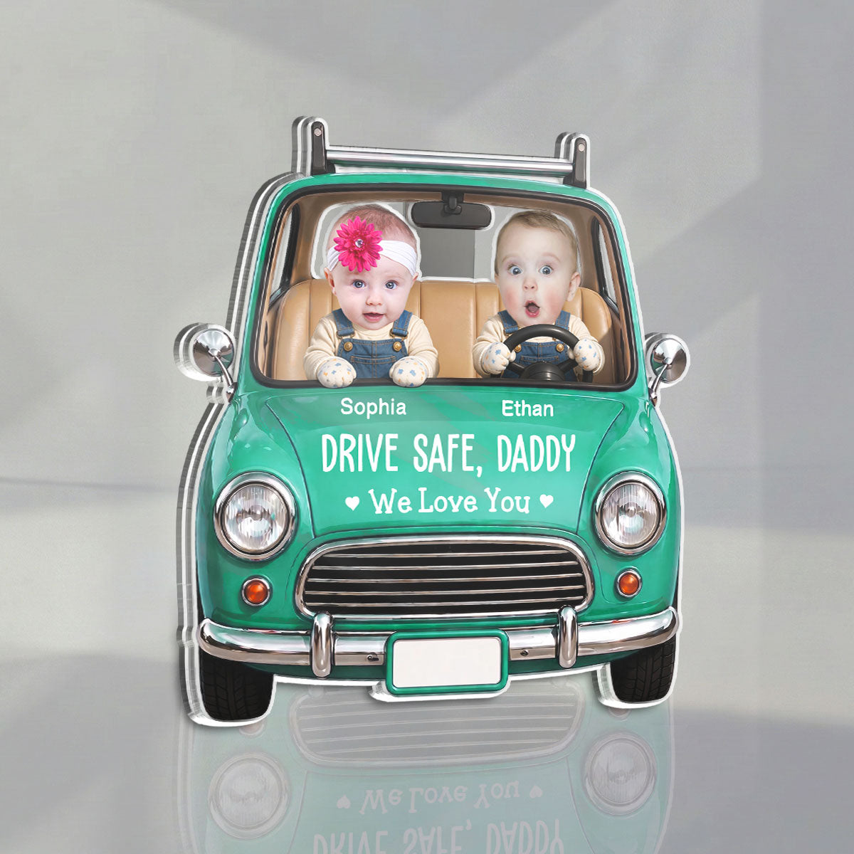 Drive Safe Daddy - Personalized Acrylic Car Visor Clip