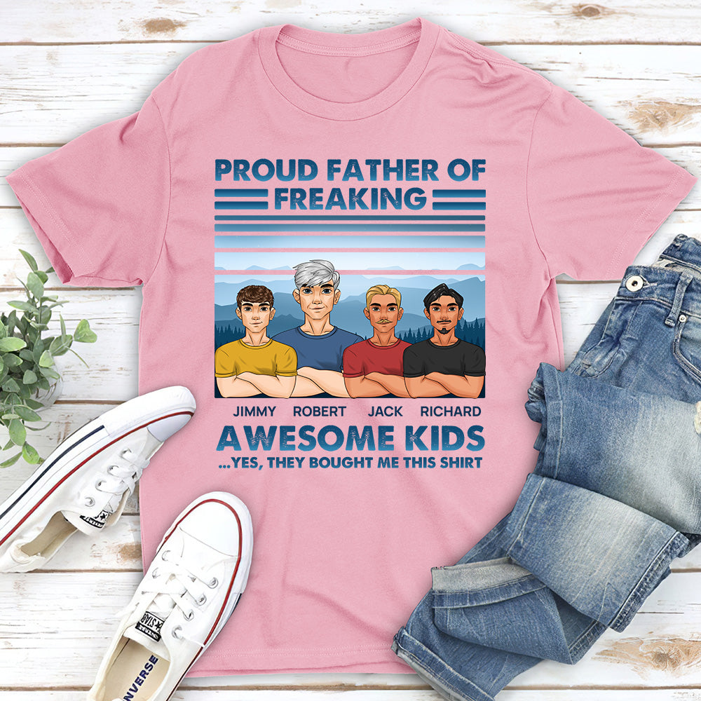 Custom Christmas & Birthday Gift for Dad, Grandpa • Proud Father - Personalized Shirt
