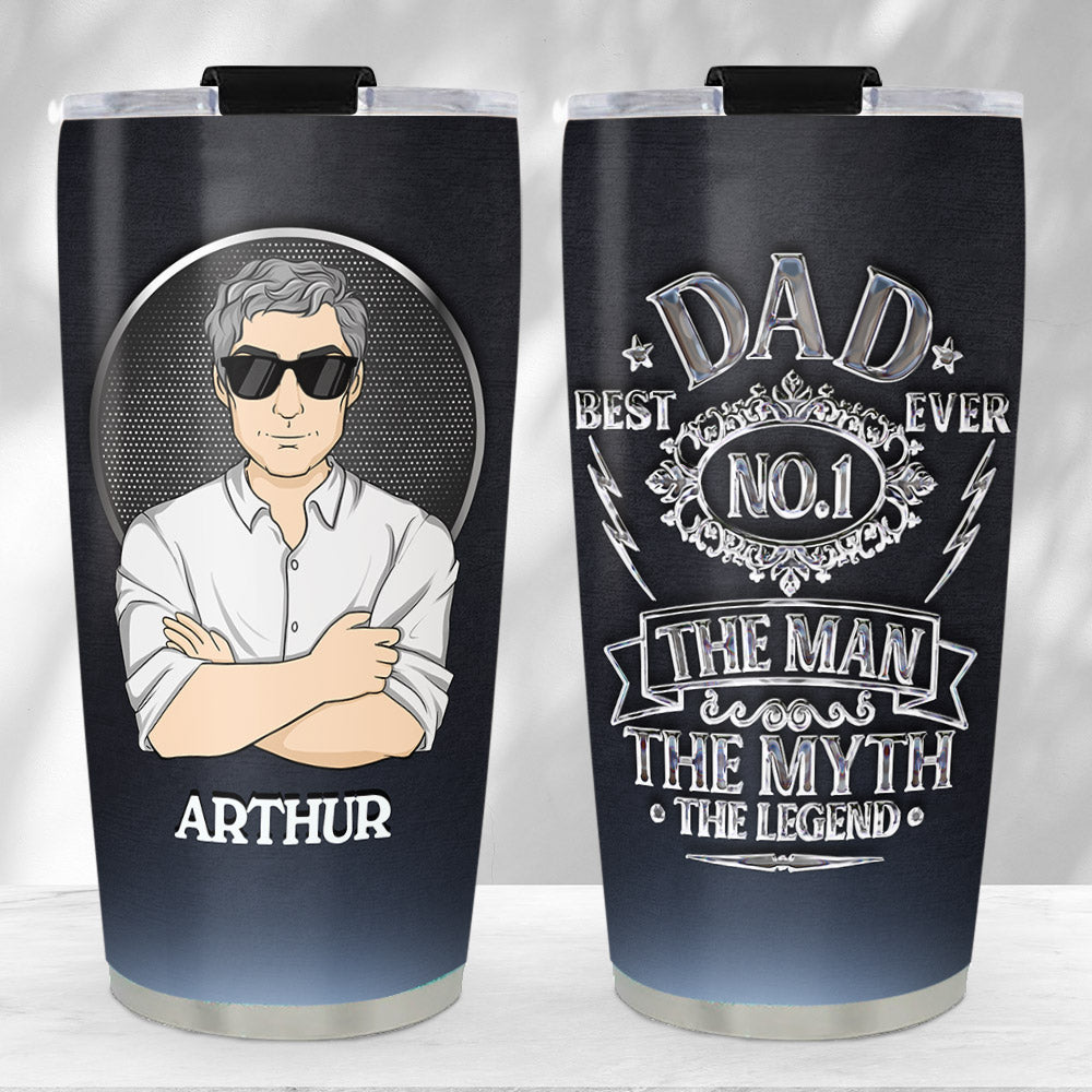 Custom Christmas Birthday Gifts For Dad • NO.1 Dad - Personalized Tumbler