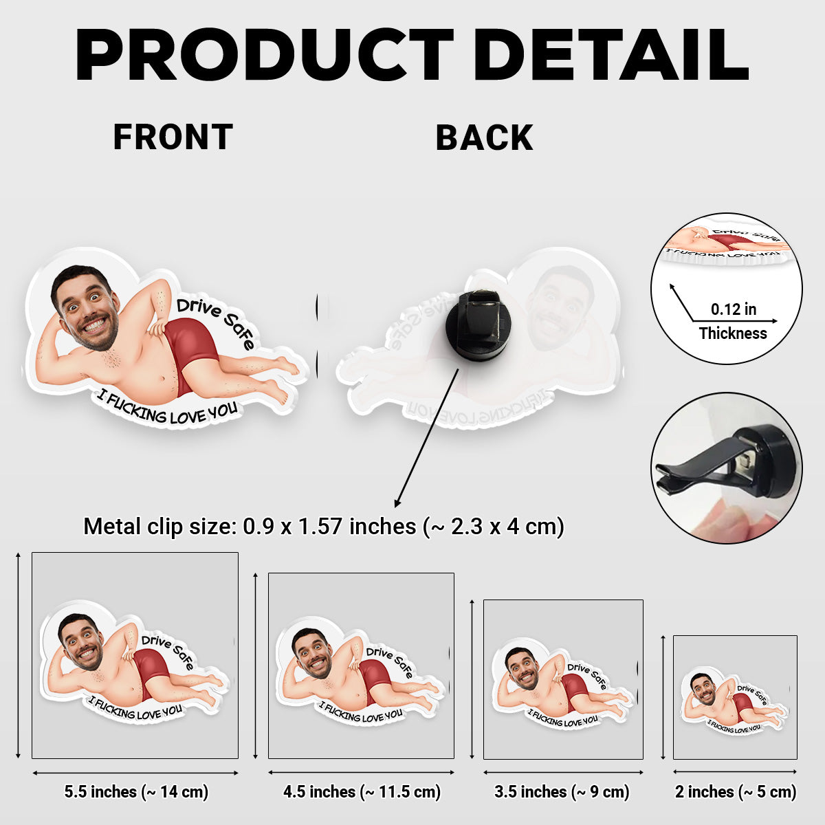 Couple Drive Safe I Freaking Love You - Personalized Car Vent Clip