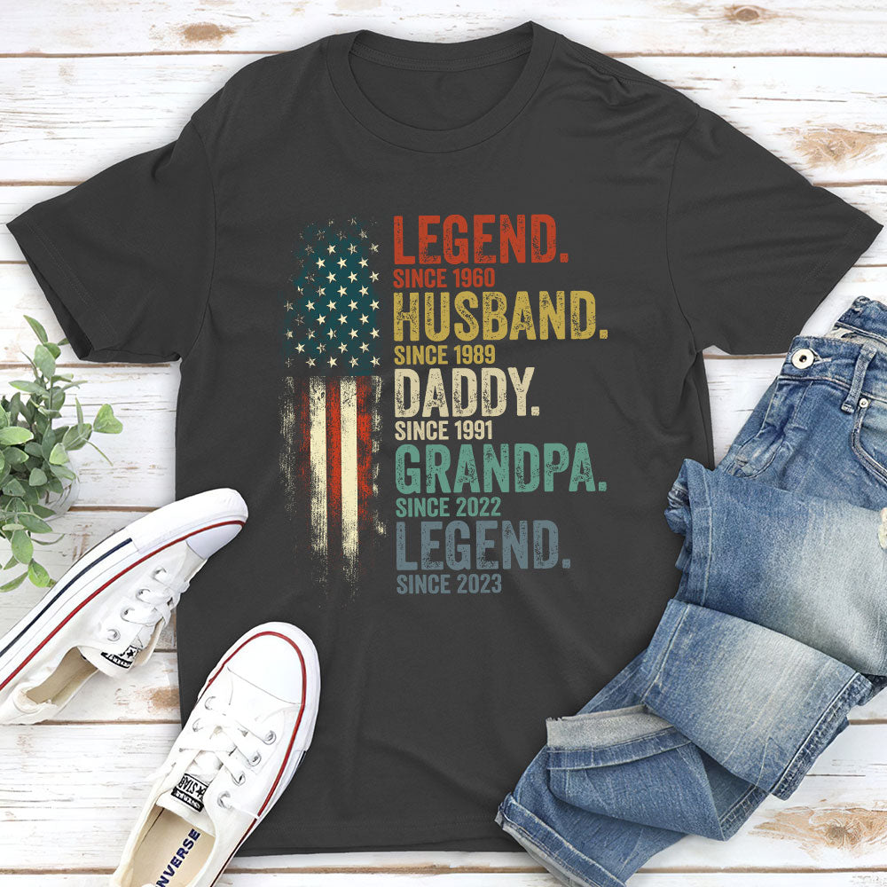 Custom Christmas & Birthday Gift for Dad, Grandpa • Daddy Is A Legend Version 2 - Personalized Shirt