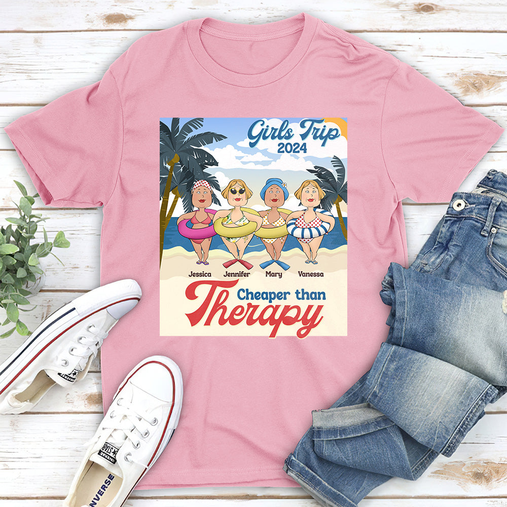 Custom Christmas & Birthday Keepsake Gift • Cheaper Than Therapy - Personalized Unisex T-shirt