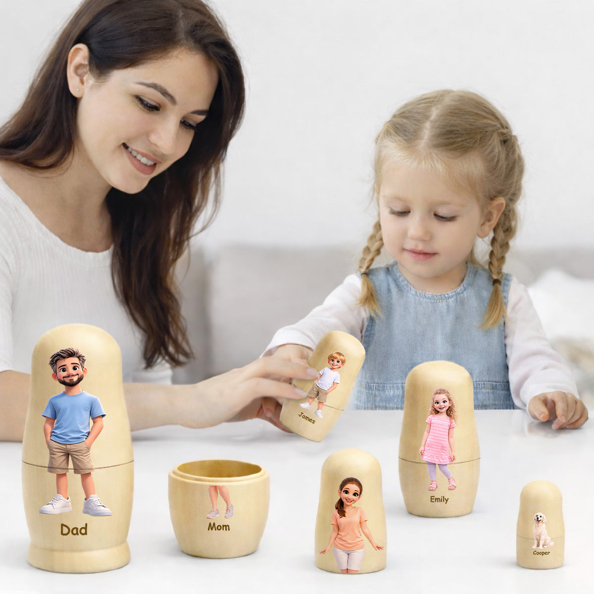 Family Forever - Personalized Nesting Doll