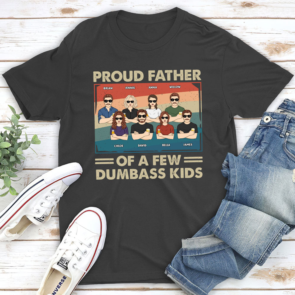 Custom Christmas & Birthday Gift for Dad, Grandpa • Proud Father Of A Few - Personalized Unisex T-shirt
